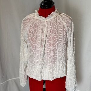 Elegant White Lace Blouse